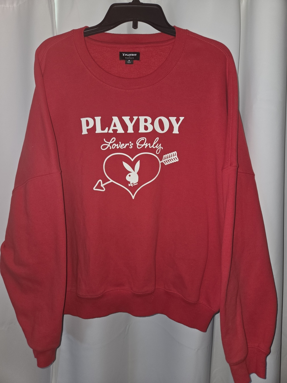 Playboy By PacSun Red Crewneck Sweater